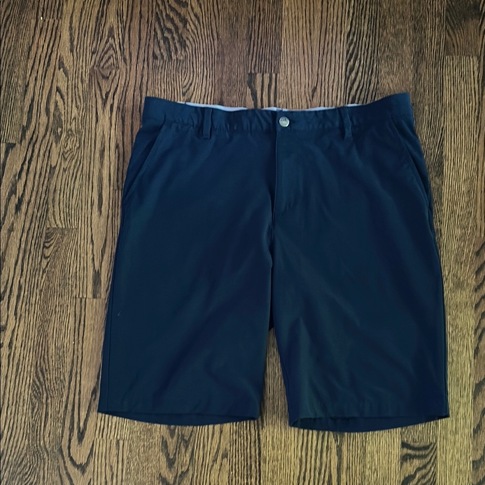adidas Men's Navy Flat Front Golf Shorts